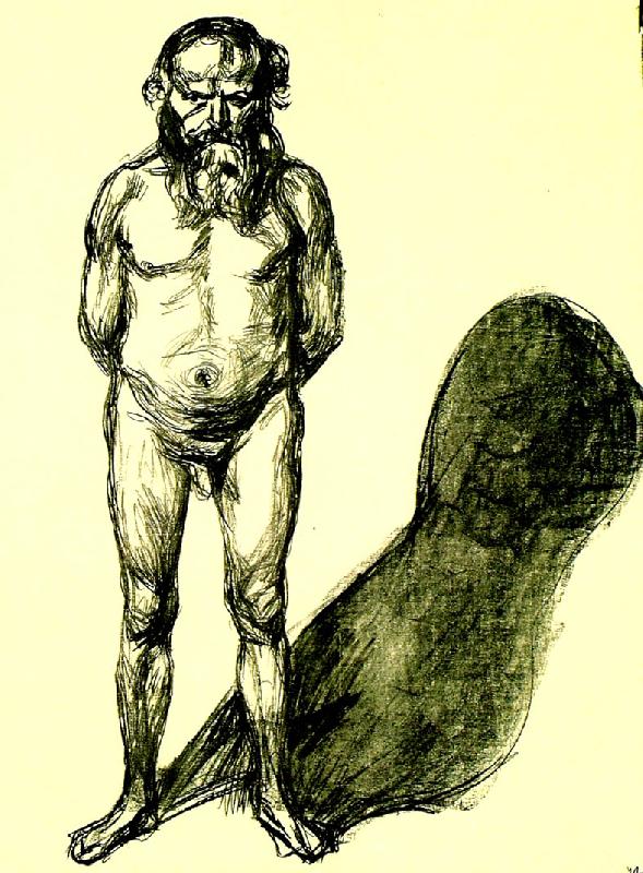 Edvard Munch manlig akt oil painting image